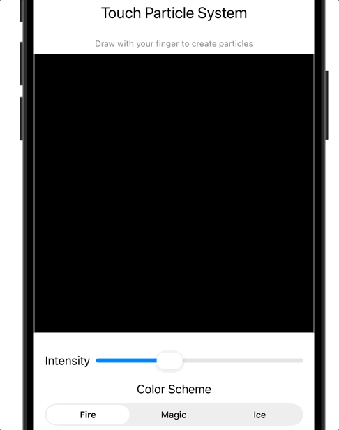 Touch Particle System Example