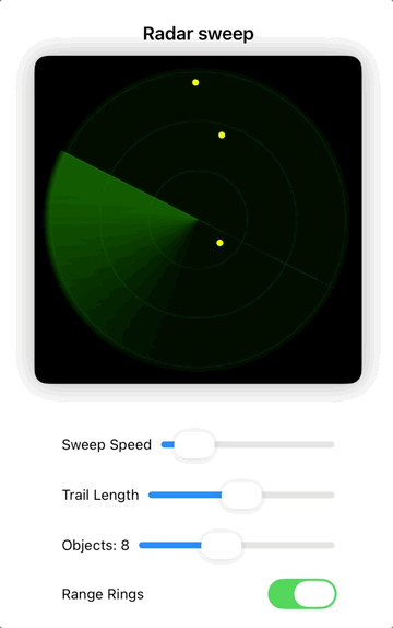 Smooth Radar Sweep Example